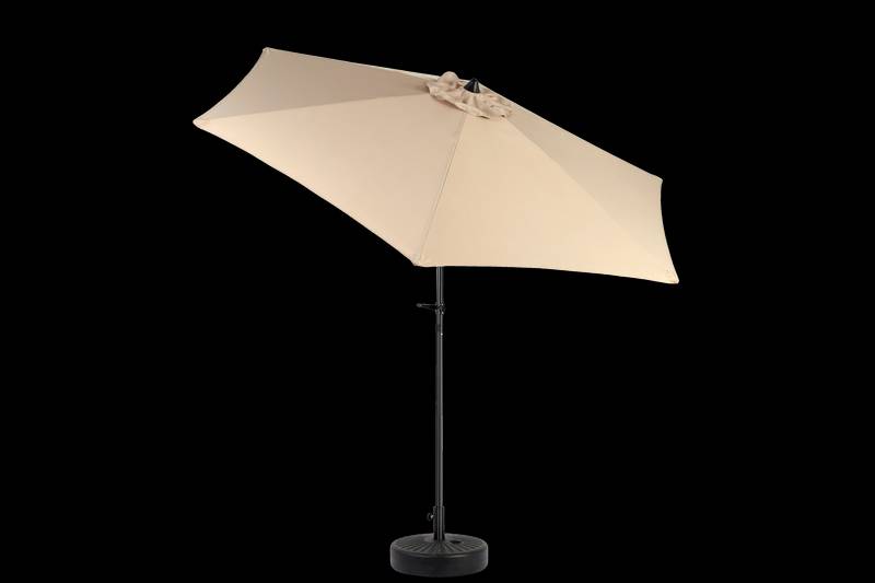 Sunny Haven Patio Umbrella – Tilting & Cranking Khaki Shade