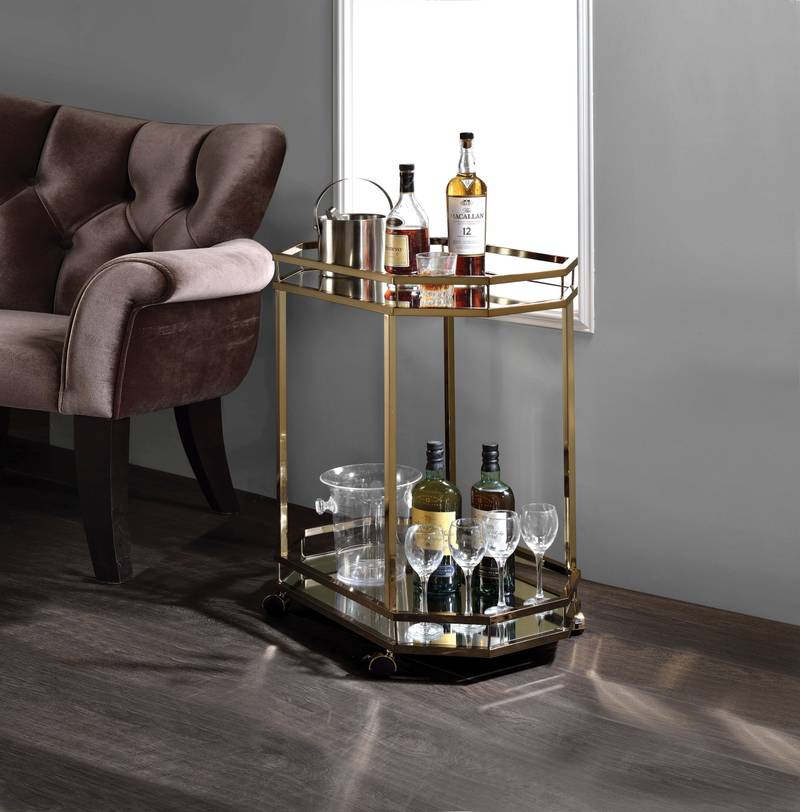 Chic Champagne Serving Cart