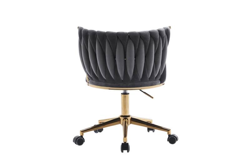 Cozy Swivel Office Chair - Stylish and Ergonomic in Dark Grey