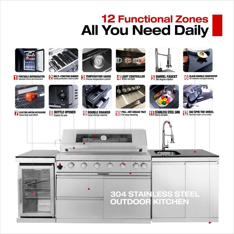 Ultimate Outdoor Grill & Chill Kitchen