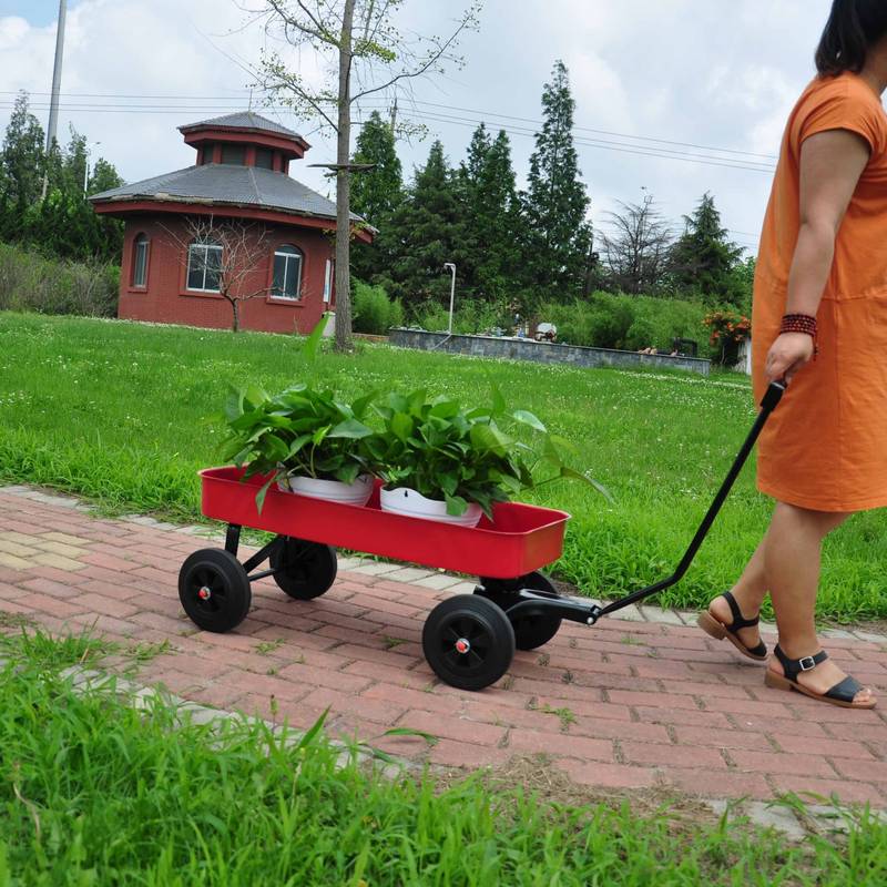 Rugged Red All-Terrain Garden Cart
