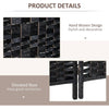 Chic Black Wicker Room Divider
