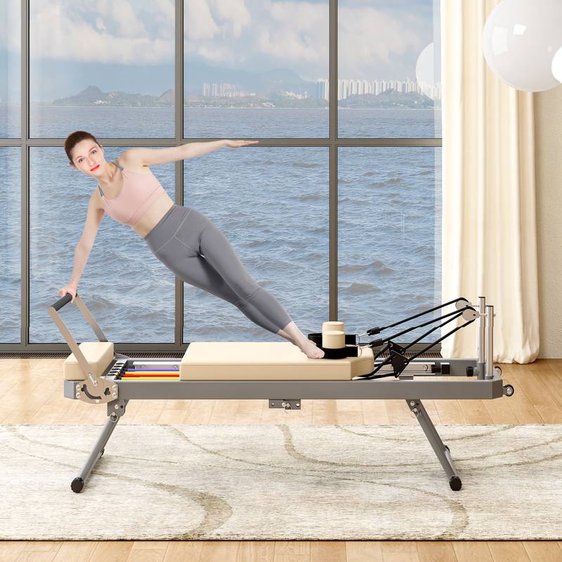 Compact Pilates Reformer: Home Workout Haven