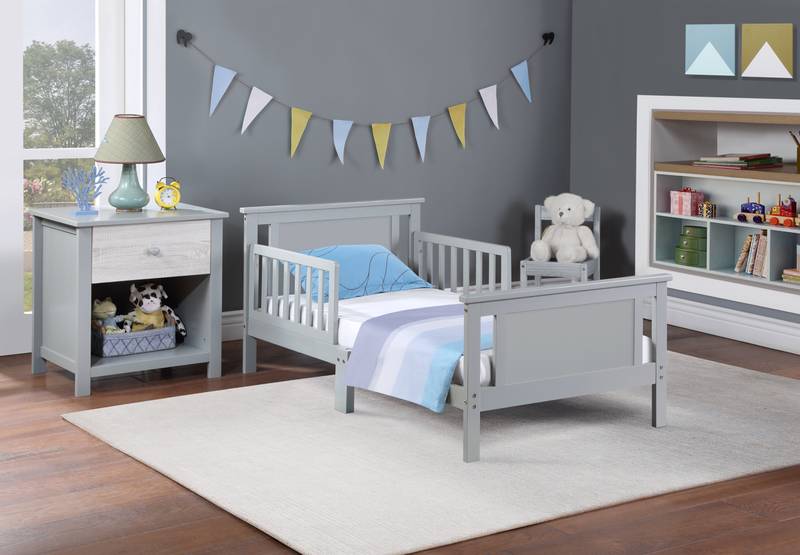 Cozy Flip Toddler Bed - Gray