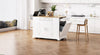 Chic Kitchen Island with Hidden Trash & Storage Solutions