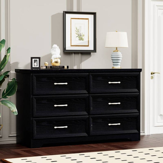 Sleek Black 3-Drawer Chest and Dresser