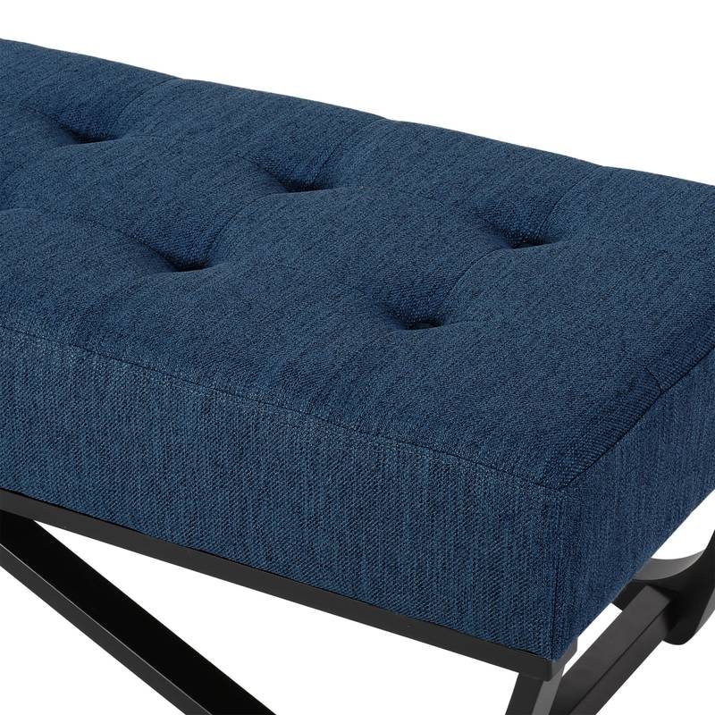 Cozy Navy Ottoman