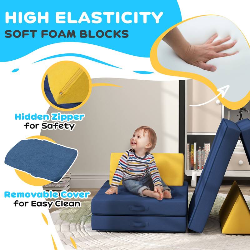 Cozy Kid's Play Couch Set - Soft, Washable Foam for Fun & Relaxation!