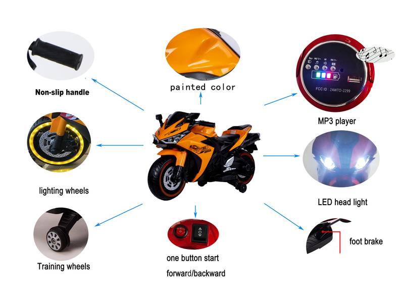 Kid's Electric Ride-On Motorcycle Adventure