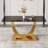 Chic Glass & Gold Dining Table