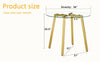 Chic Gold-Base Round Glass Dining Table