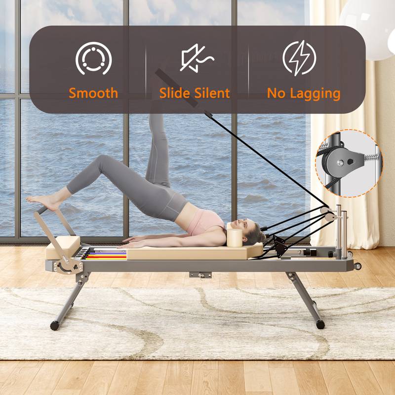 Compact Pilates Reformer: Home Workout Haven