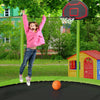 Jump and Score Trampoline Fun with Basketball Hoop and Soccer Goal