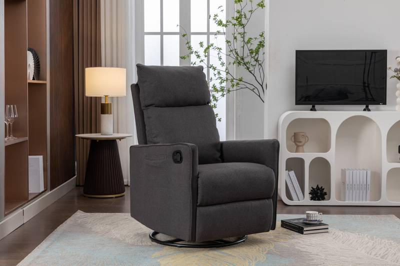 Cozy Glider Rocker Chair - Dark Gray