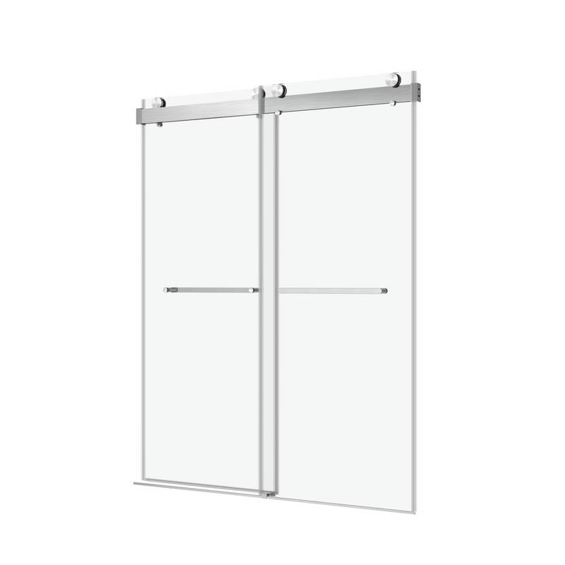 Sleek Sliding Frameless Shower Door with Soft-Close Glass