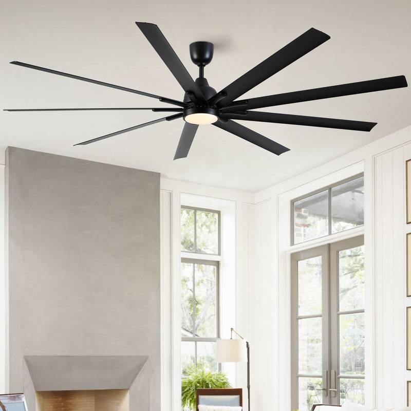 Giant Black Ceiling Fan with Remote