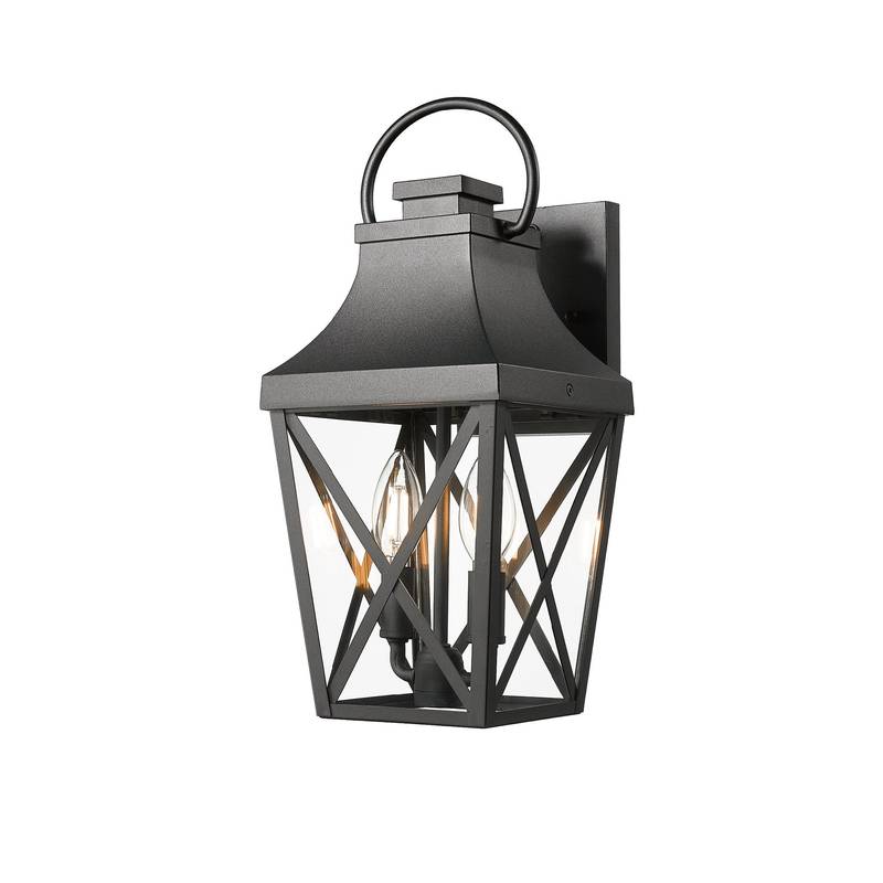 Sleek Black Outdoor Wall Light