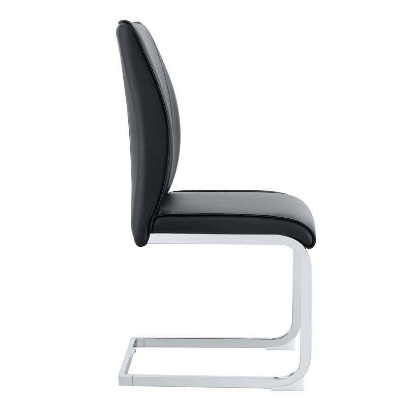 Chic Black Arch Dining Chairs - Set of Two