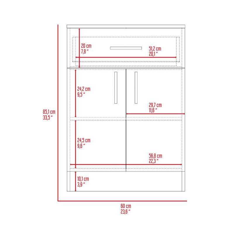 Chic Pantry Organizer with Drawer and Shelves