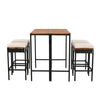 Cozy Acacia Bistro Set with Cushions