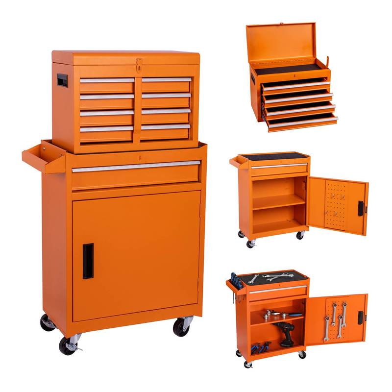 Rolling Tool Organizer with Detachable Box