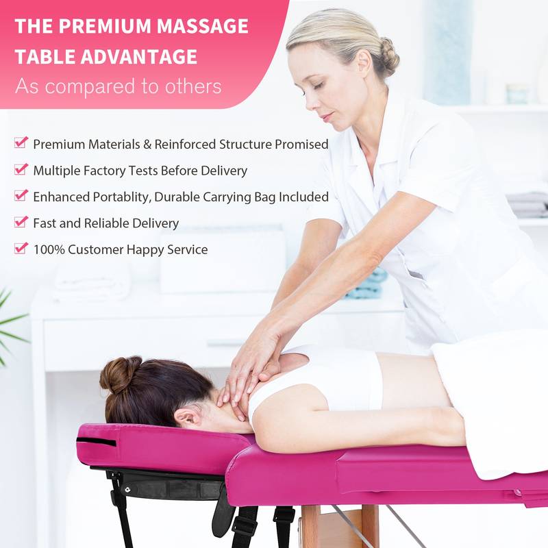 Travel-Friendly Spa Massage Table with Adjustable Height