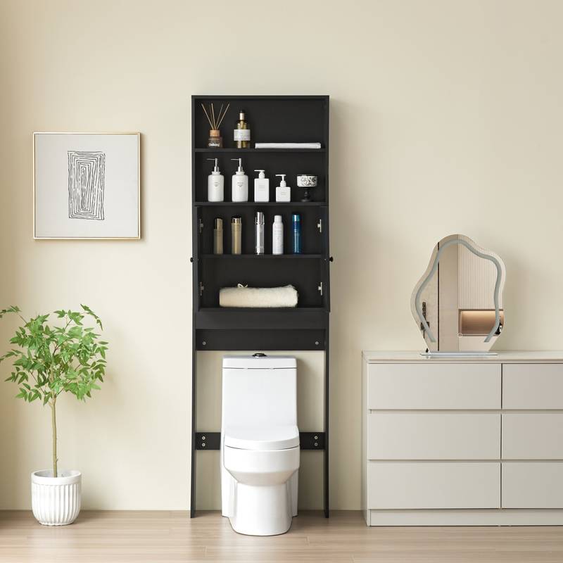 Farmhouse Over-the-Toilet Storage Rack