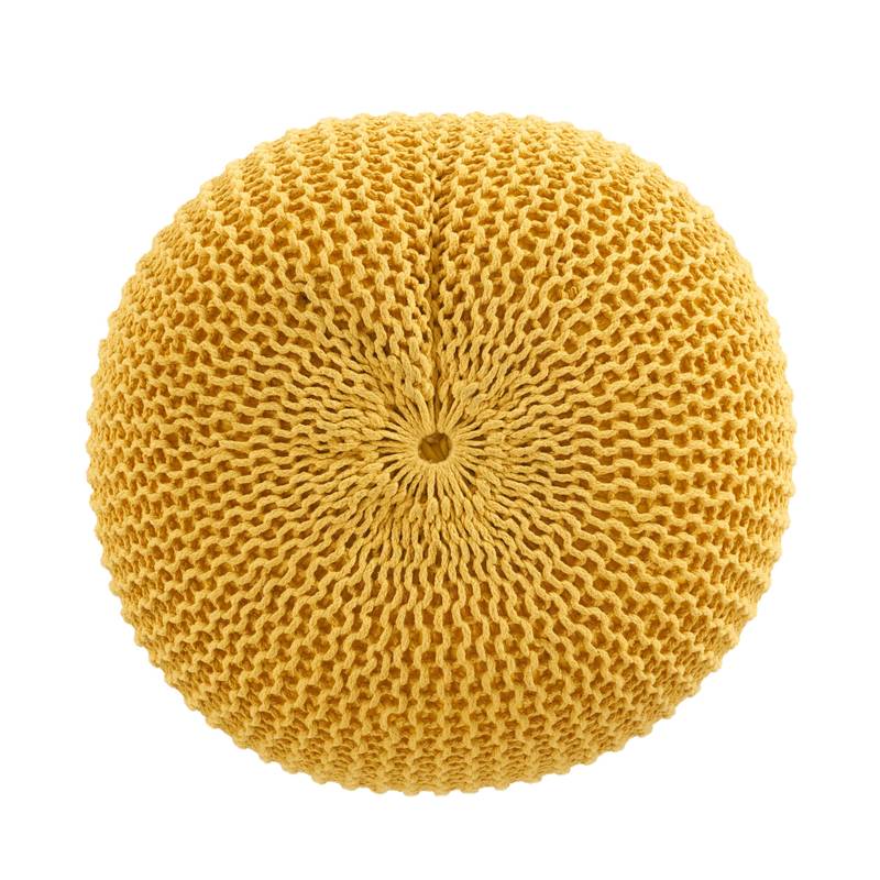 Sunny Knit Pouf