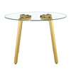 Chic Glass Dining Set with Sleek Black Chairs