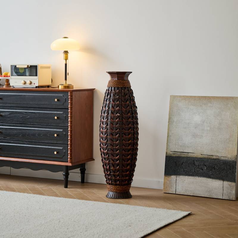 Elegant Bamboo Floor Vase for Stylish Flower Displays