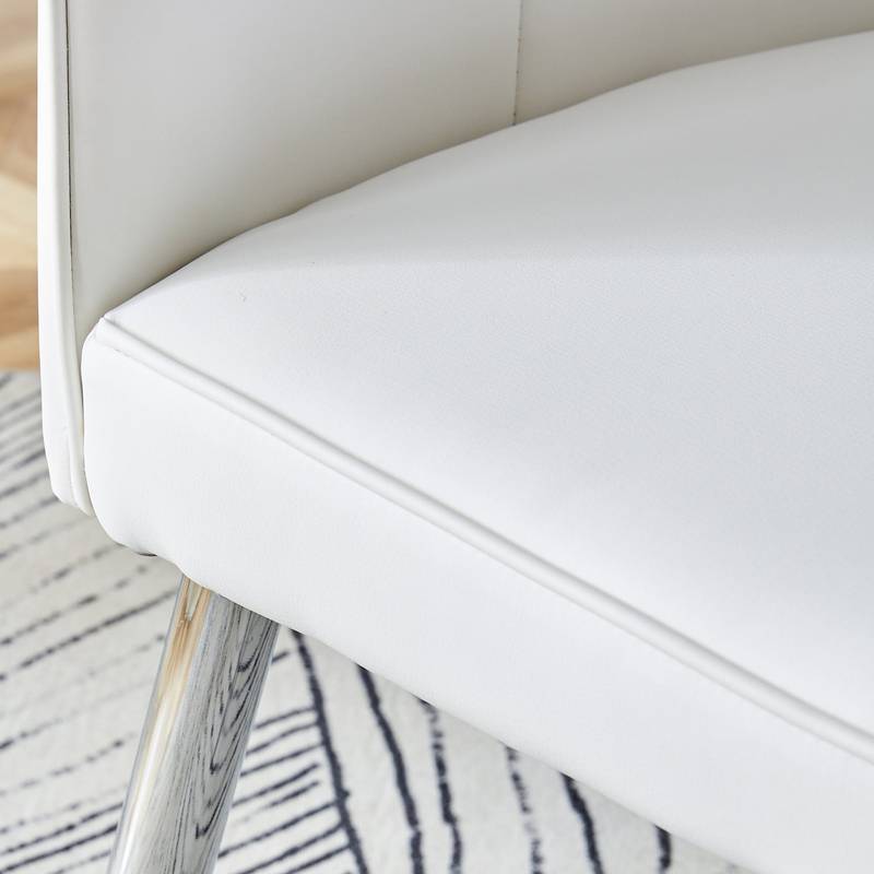 Chic White Dining Chair Set