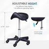 Stylish Rolling Saddle Stool - Ergonomic Swivel Chair for Spa, Salon, and Office