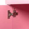 Chic Pink Hair Station with Stylish Storage