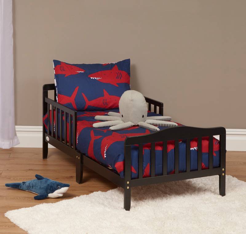 Cozy Black Toddler Bed