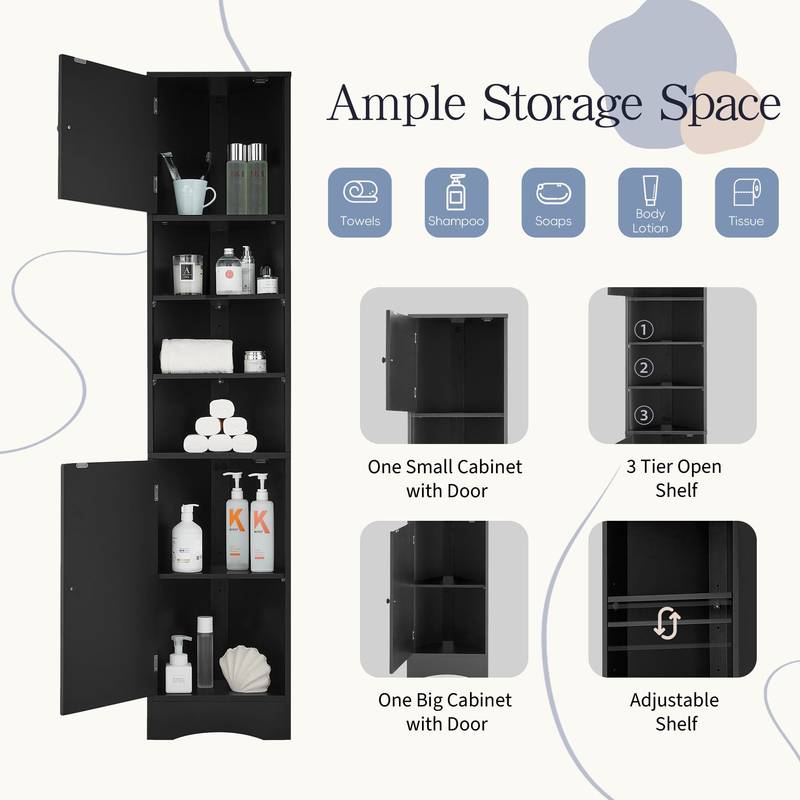 Stylish Corner Storage Cabinet for Bathroom