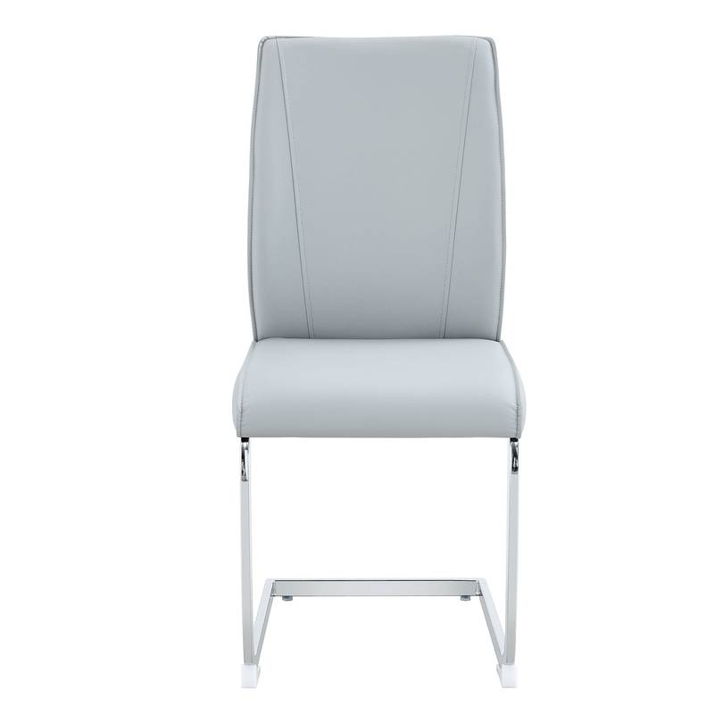 Chic Gray Arch Dining Chairs - Set of Two