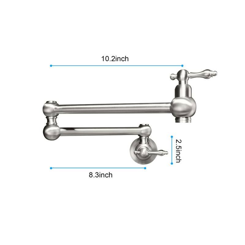 Wall-Mounted Pot Filler Faucet