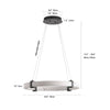 Chic Pendant Light with Adjustable Height - Dimmable Marble Finish Chandelier for Dining & Living Spaces