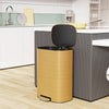 Soft Close Step Trash Can - Stainless Steel Elegance