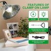 Clip-On Clamp Lamp Set - Versatile Light with Adjustable Reflectors