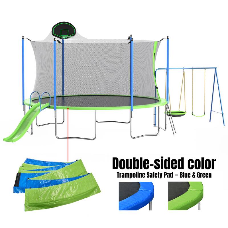 Bounce 'n' Play Trampoline Adventure with Slide and Swing