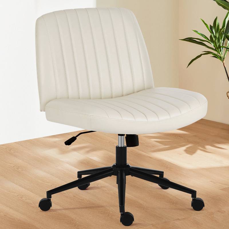 Cozy Leather Armless Office Chair