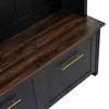 Chic Entryway Organizer with Stylish Hooks and Storage Bench