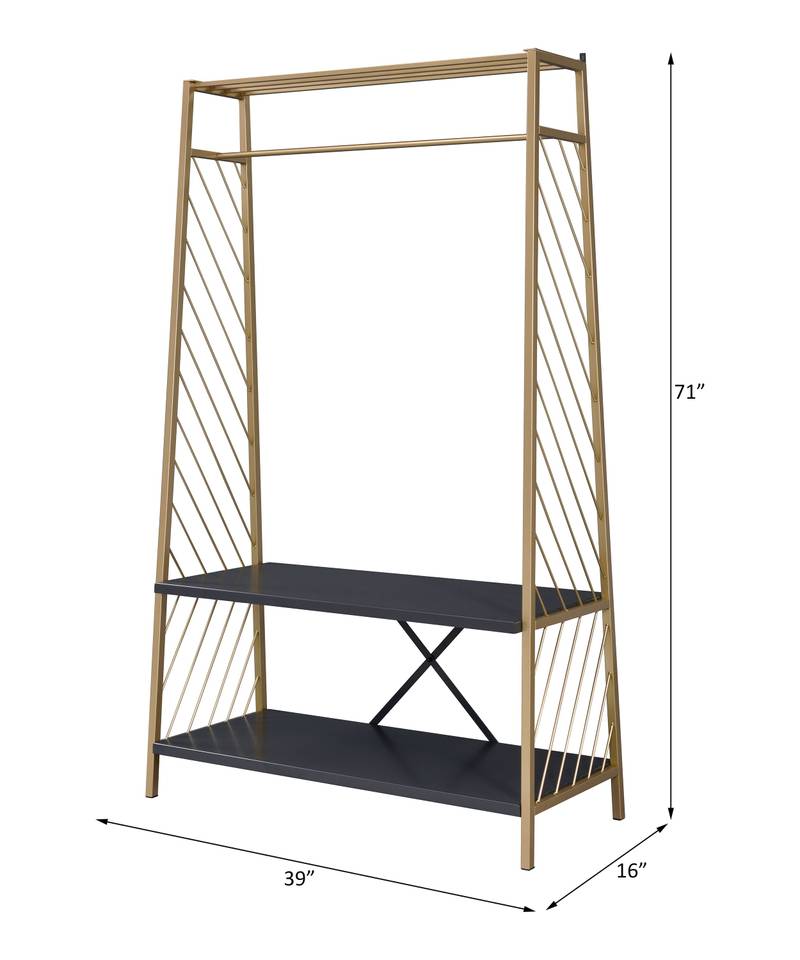 Chic Gold & Black Hall Tree by ACME