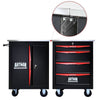 Versatile Double-Door Tool Cart - Black & Red