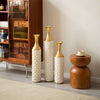 Chic White Metal Vase Trio