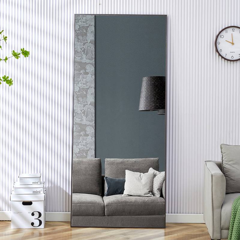 Elegant Full-Length Solid Wood Mirror