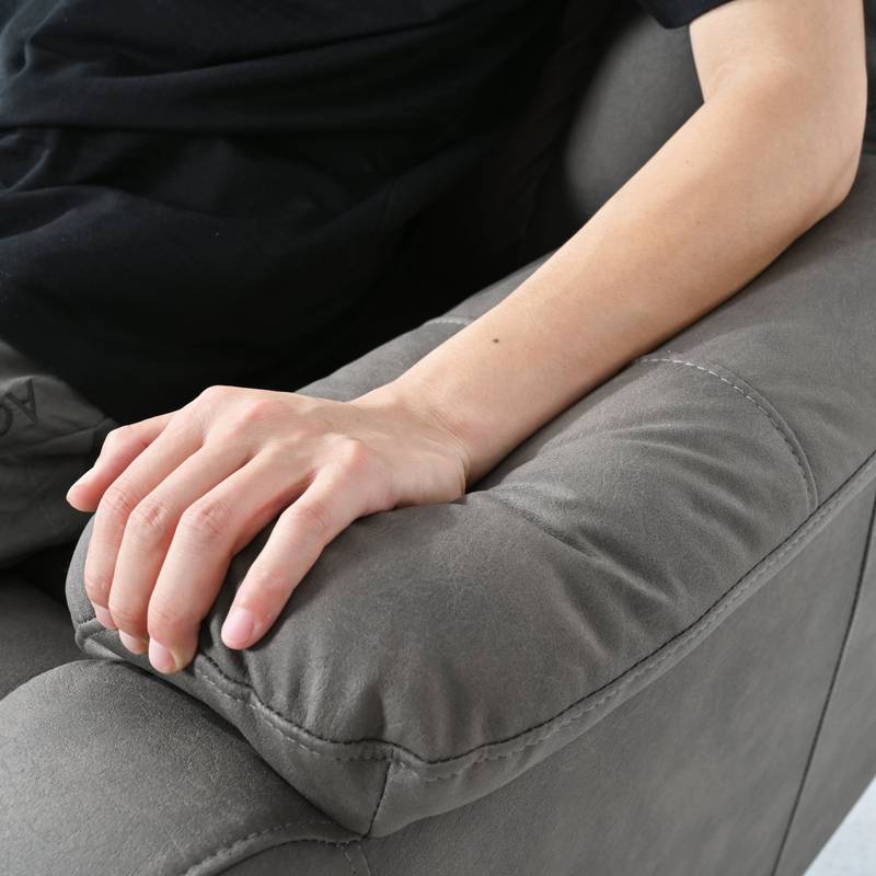 CozyLift Recliner Sofa - Comfort for Seniors in Dark Gray
