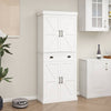 Charming White Kitchen Pantry Storage Cabinet