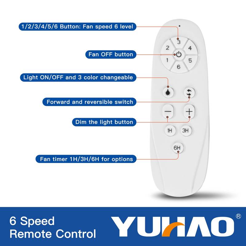 Smart Black Ceiling Fan with LED Light & Remote Control